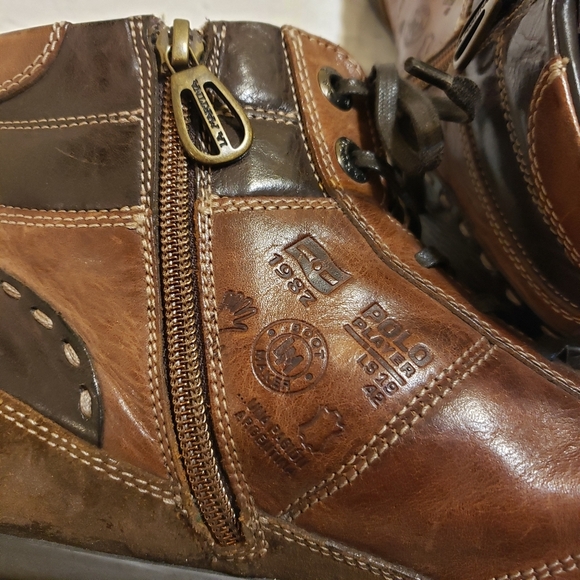 LA MARTINA POLO CUP LEATHER lace/zip-up boot size 43 - Picture 7 of 11